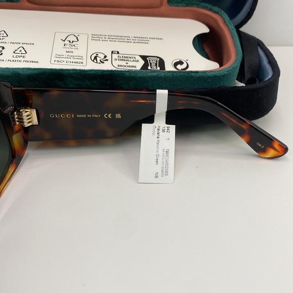 New Authentic Gucci GG1080S 003 Eyewear Rectangular Frame Sunglasses - Picture 10 of 15